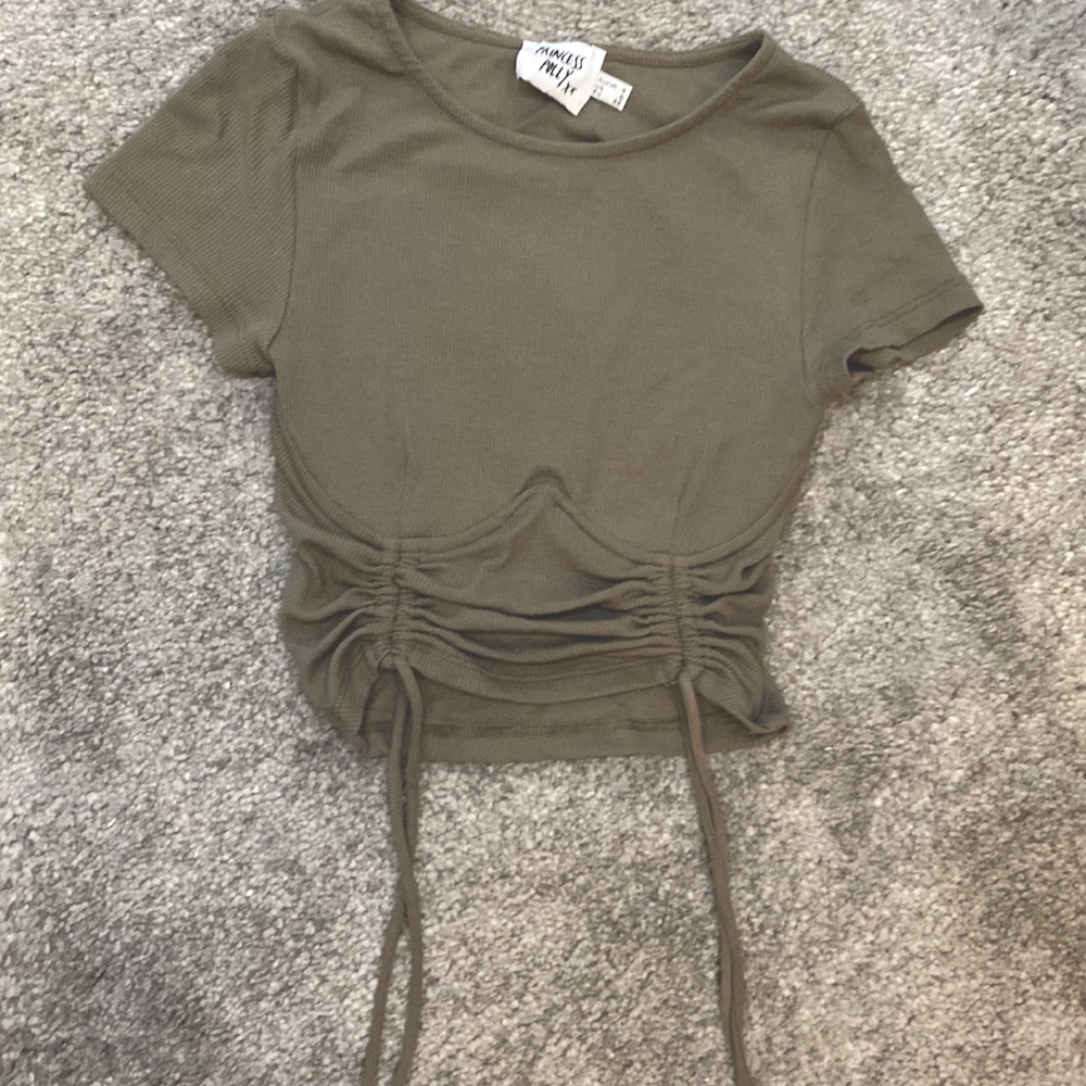 crop top olive green